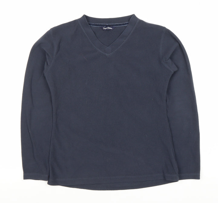 Peter Storm Women's Blue Pullover V-Neck Sweatshirt Size 8