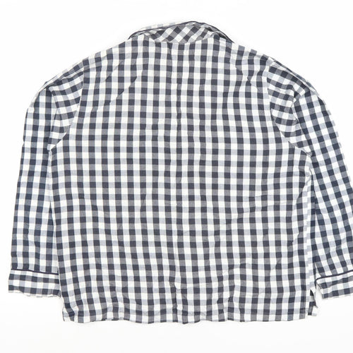 Jigsaw Mens Black White Check Cotton Pyjama Top S