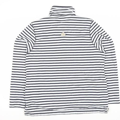 Regatta Women's Blue Striped Henley Sweater Size L