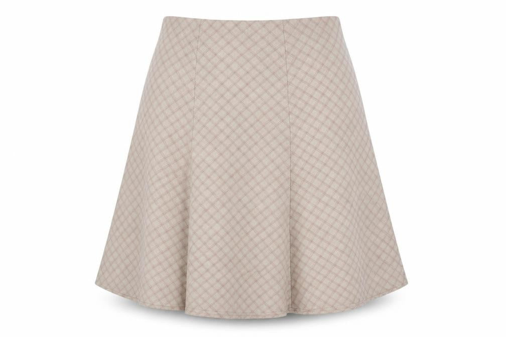 Front view of Honor Millburn Women's Beige A-Line Skirt, size 20