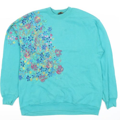 Custom Bears Blue Floral Sweatshirt Unisex S Pullover Embroidered