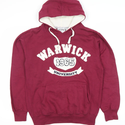 ALUMNO Unisex Red Graphic Hoodie S Pullover