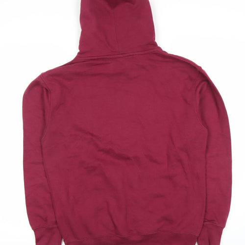 ALUMNO Unisex Red Graphic Hoodie S Pullover
