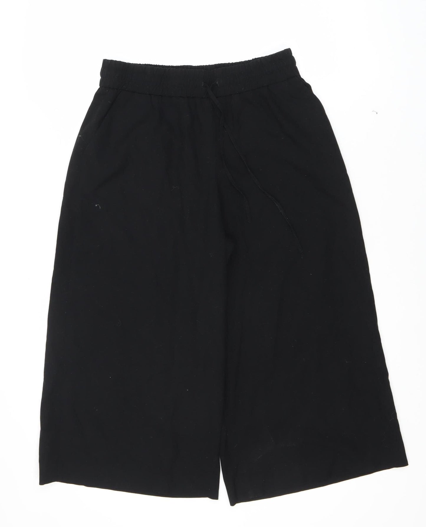 Zara Women's Black Trousers, Size S, Elastic Waist