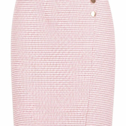Marks and Spencer Women Pink Check Pencil Skirt Size 16