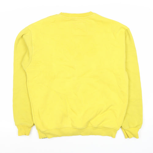 Pull & Bear Men's Yellow Graphic Sweatshirt - M