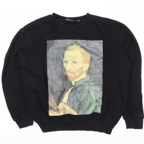 Primark Unisex Black Art Pullover Sweatshirt XS