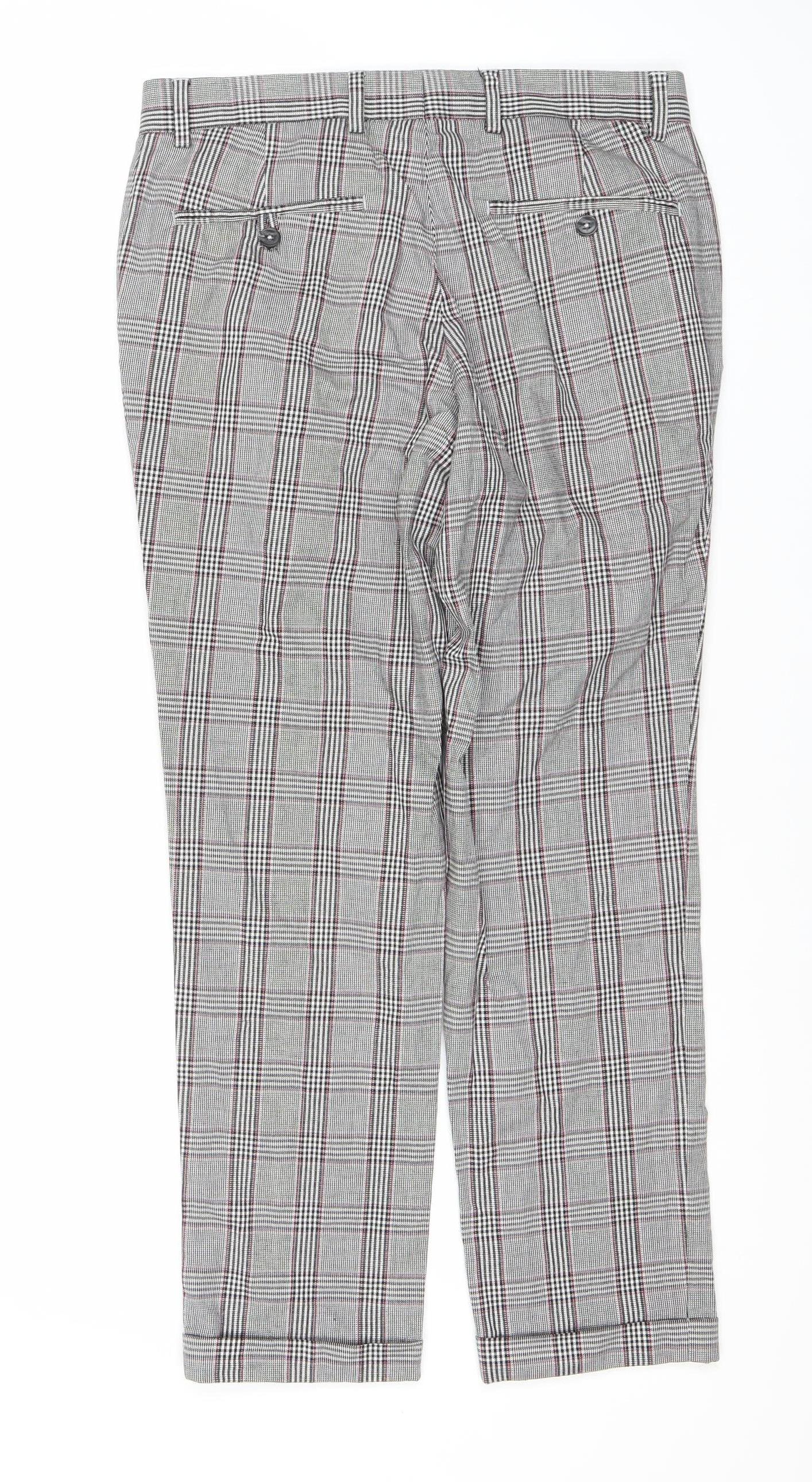 Next Women's Multicoloured Plaid Trousers Size 8