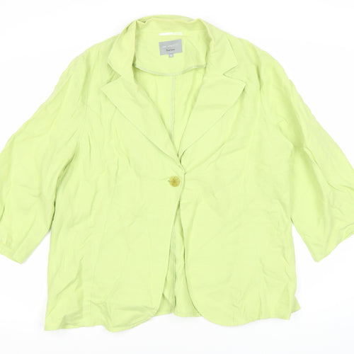 Per Una Women's Green Linen Blazer, Size 18