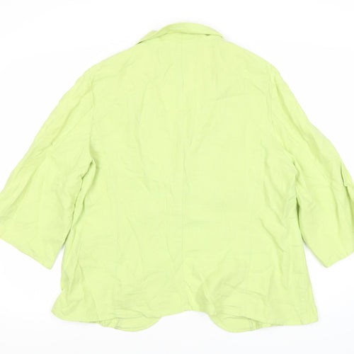 Per Una Women's Green Linen Blazer, Size 18