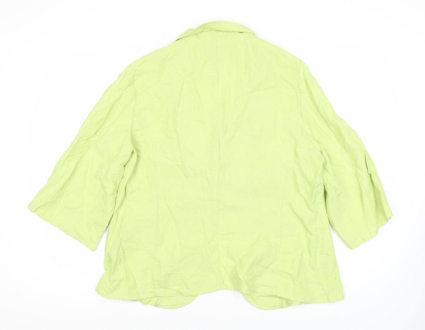 Per Una Women's Green Linen Blazer, Size 18
