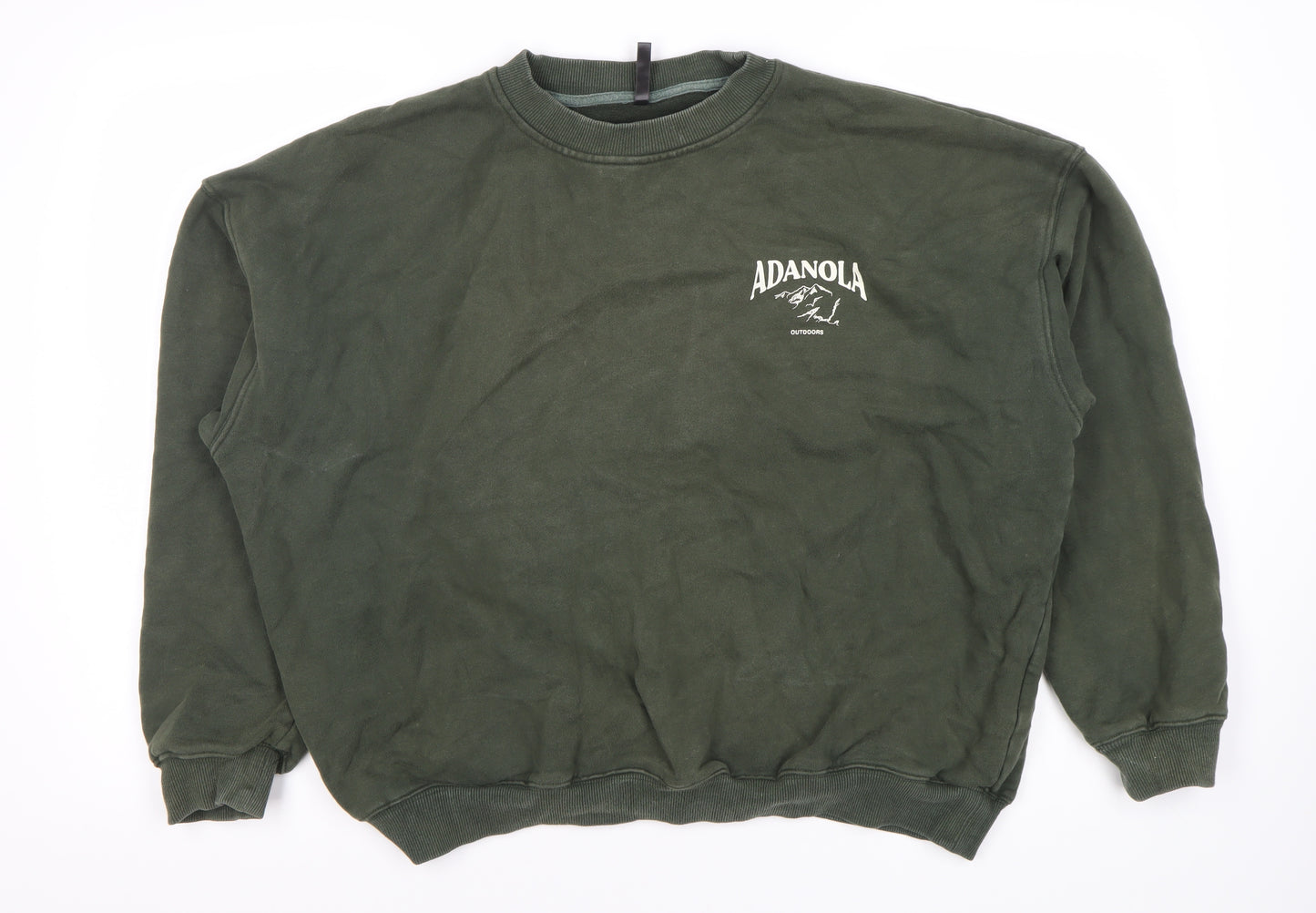 Adanola Green Pullover Sweatshirt M Unisex Logo