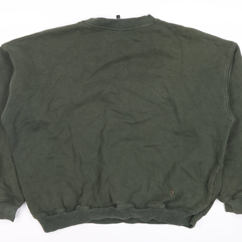 Adanola Green Pullover Sweatshirt M Unisex Logo