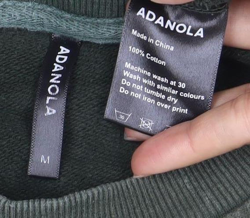 Adanola Green Pullover Sweatshirt M Unisex Logo