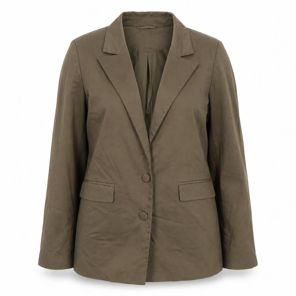 Front view of VILA Women's Brown Blazer Jacket, size 10