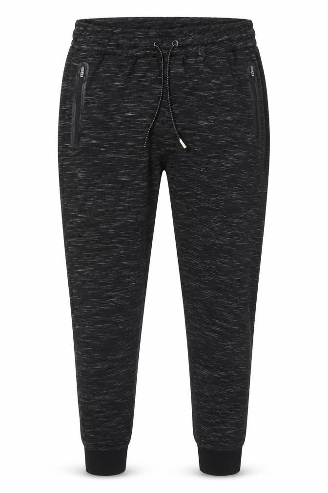 Front view of Brave Soul Men's Black Jogger Trousers L