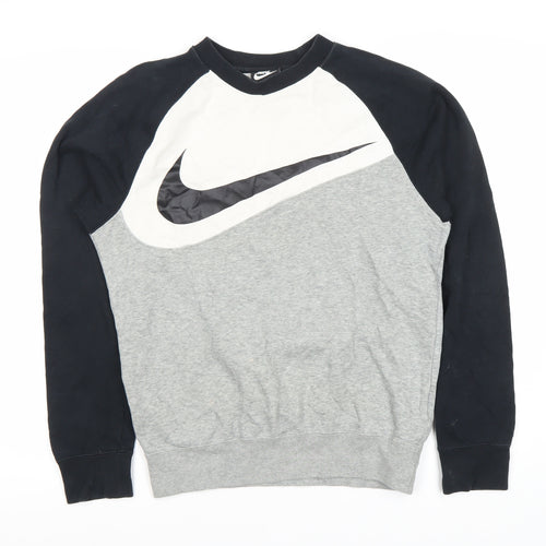 Nike Men's XS Sweatshirt Black Grey White Pullover