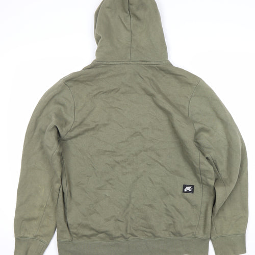 Nike Men's Green Pullover Hoodie L Logo