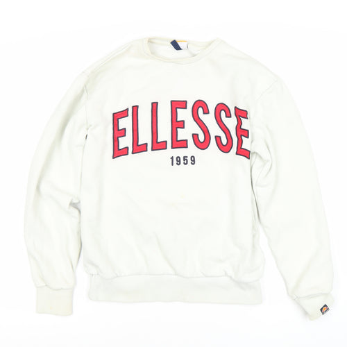 Ellesse Women's White Medium Pullover Sweatshirt