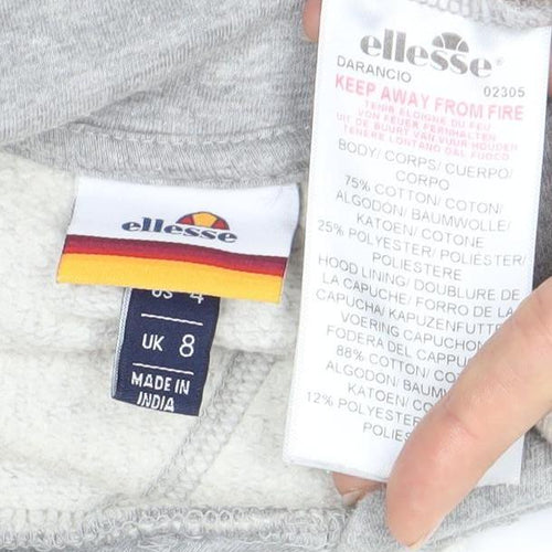 Ellesse Grey Pullover Hoodie, Unisex Adult Size 8 Casual