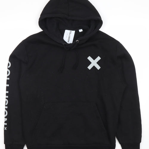 Collusion Unisex Black XS Pullover Hoodie