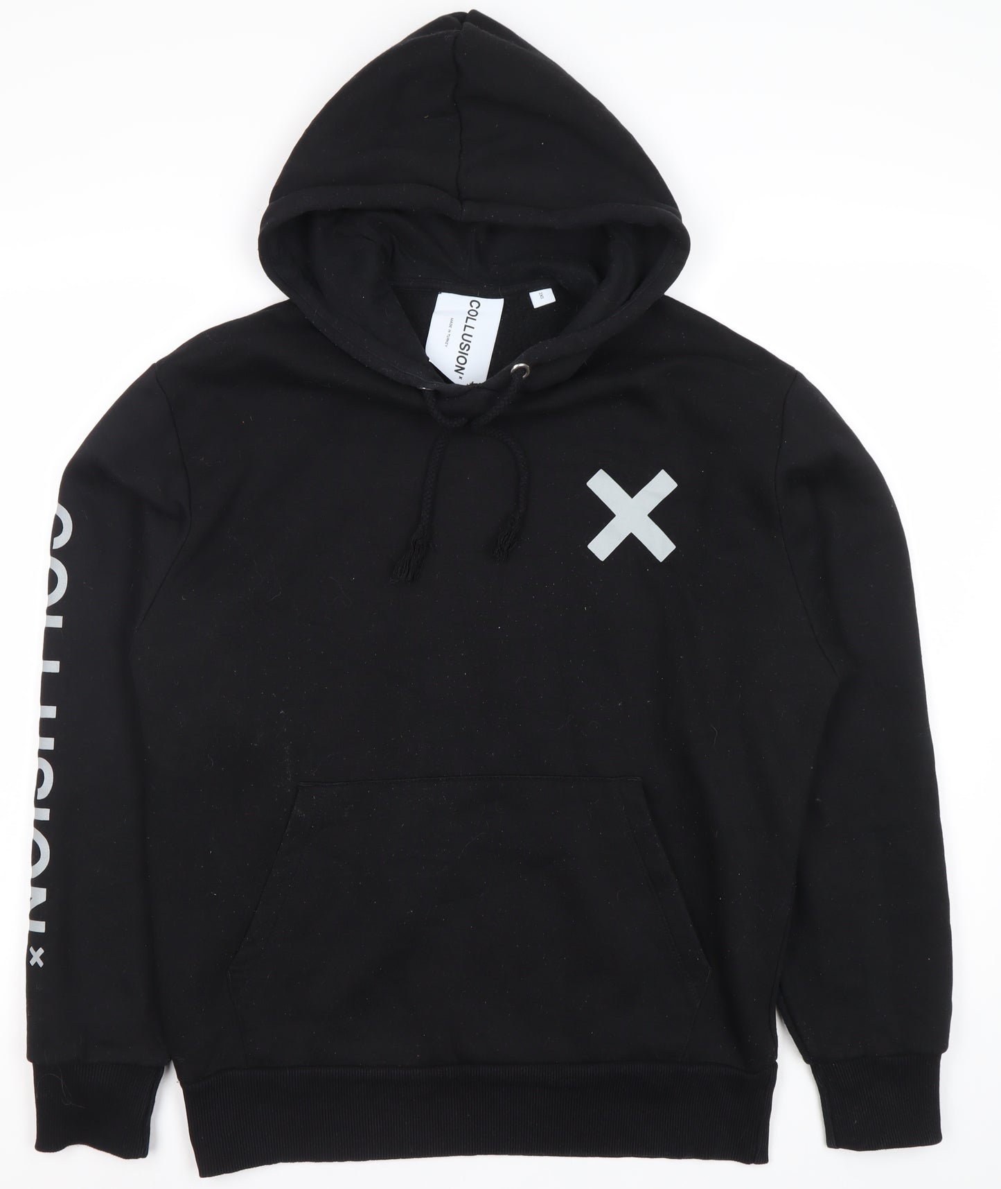 Collusion Unisex Black XS Pullover Hoodie