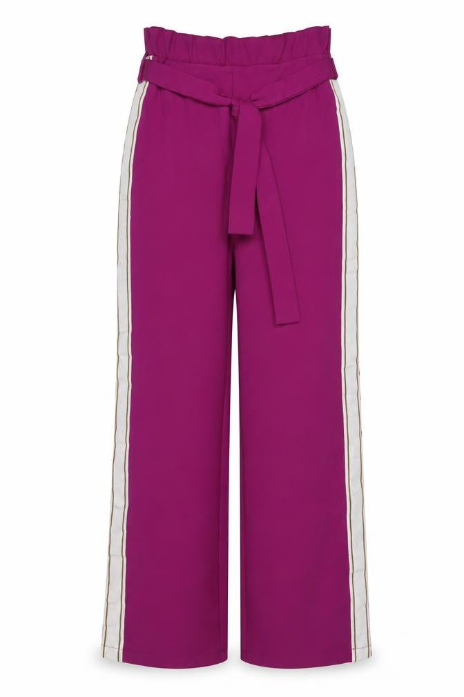 SLNGR Women's Purple Paperbag Trousers Size L