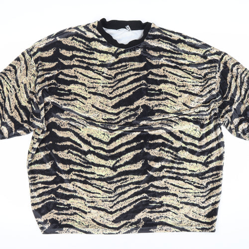 ASOS Men's M Animal Print Black T-Shirt Short Sleeve