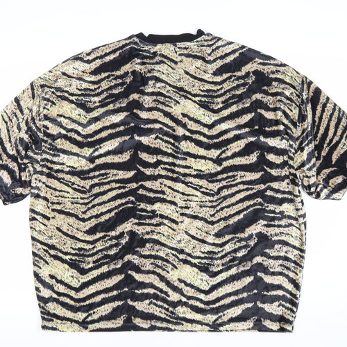 ASOS Men's M Animal Print Black T-Shirt Short Sleeve