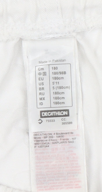 Decathlon Unisex White Relaxed Trousers 2XL