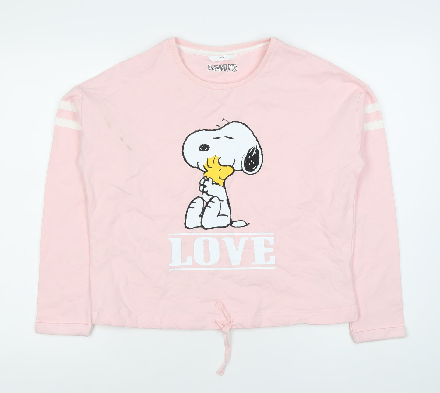 Marks and Spencer Girls Pink Peanuts Pullover Hoodie 12-13Y
