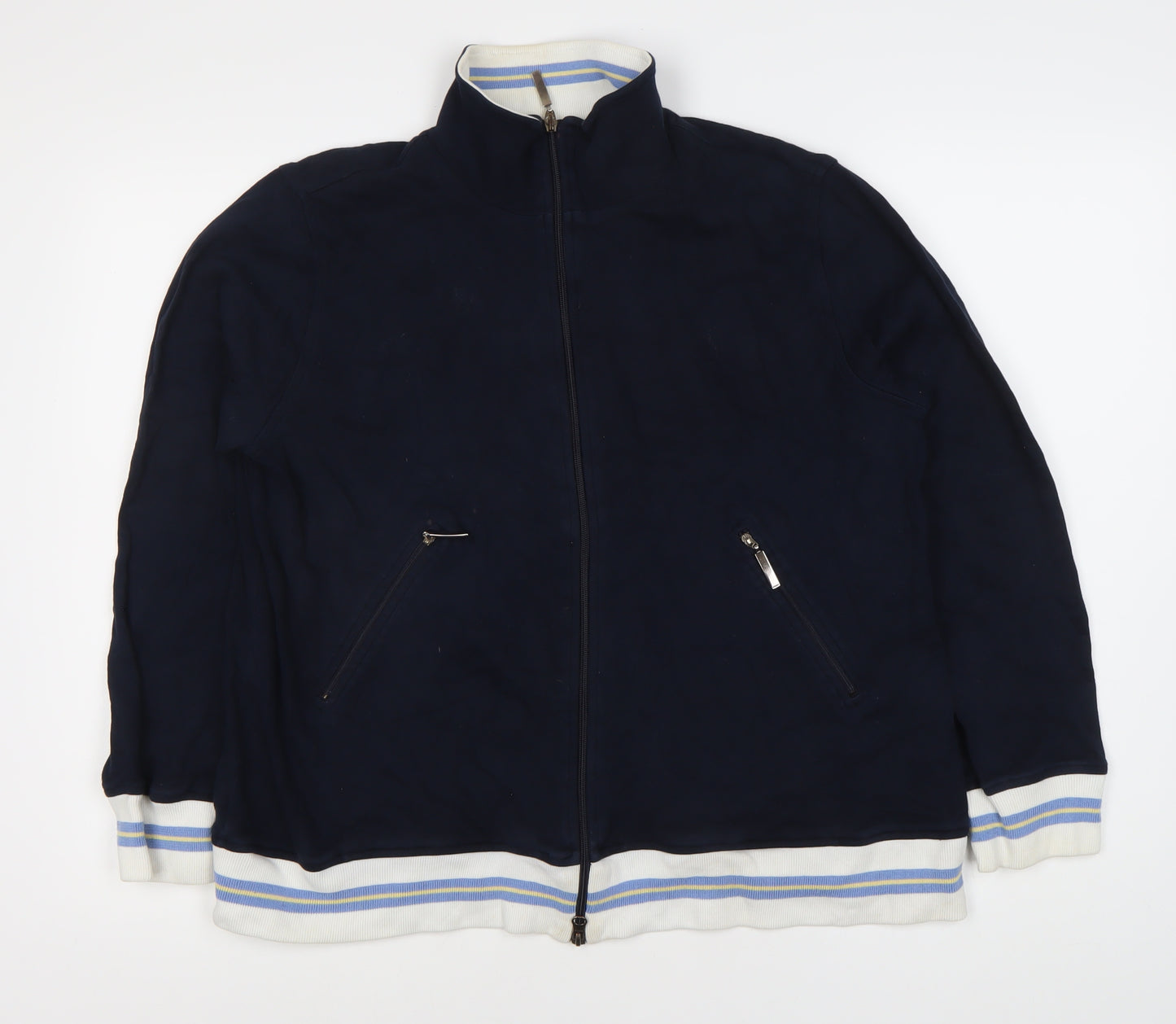 Olsen Women's Navy Full Zip Sweatshirt Size 18