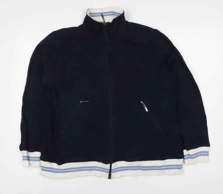 Olsen Women's Navy Full Zip Sweatshirt Size 18