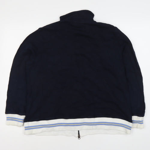 Olsen Women's Navy Full Zip Sweatshirt Size 18