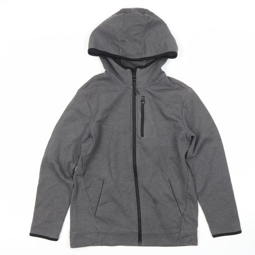 Old Navy Boys Grey Full Zip Hoodie, Size 10-11 Years, Activewear