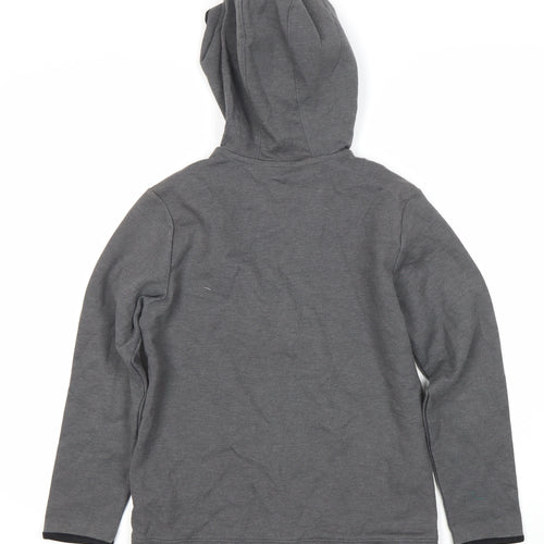 Old Navy Boys Grey Full Zip Hoodie, Size 10-11 Years, Activewear