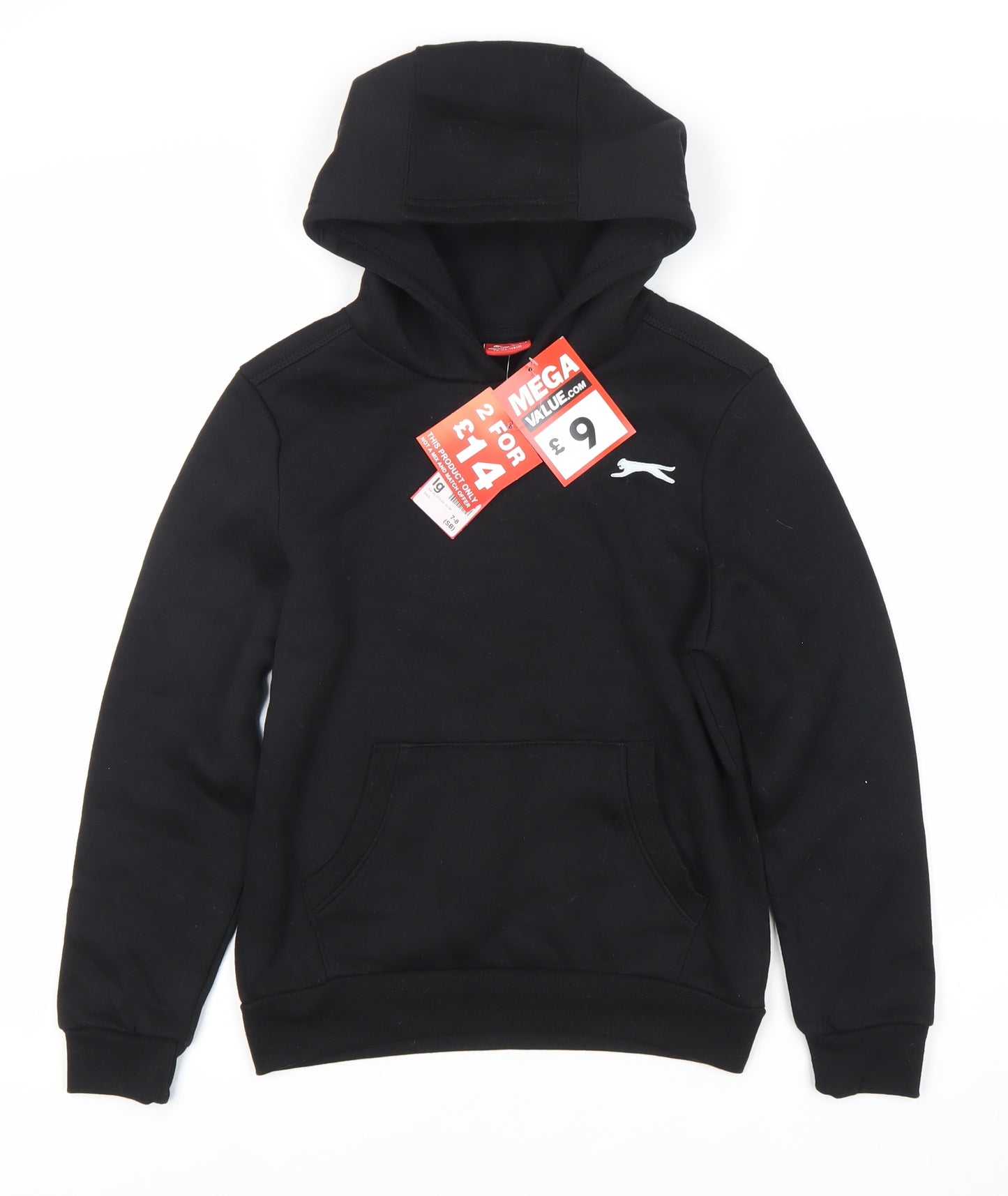 Slazenger Boys Black Pullover Hoodie, Size 7-8 Years