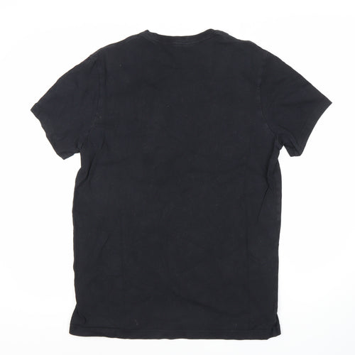 Jack Wills Men's Black Cotton Classic Fit T-Shirt, Size S