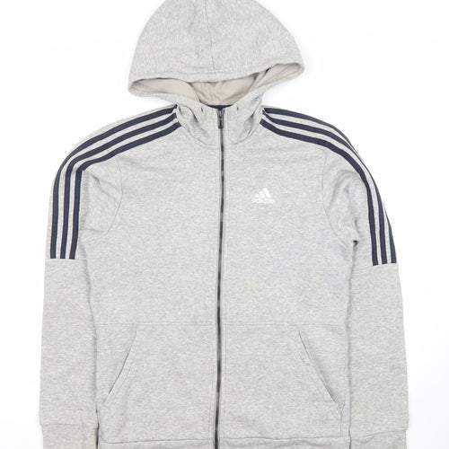 Adidas Men's Grey Full Zip Hoodie XS