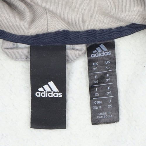 Adidas Men's Grey Full Zip Hoodie XS