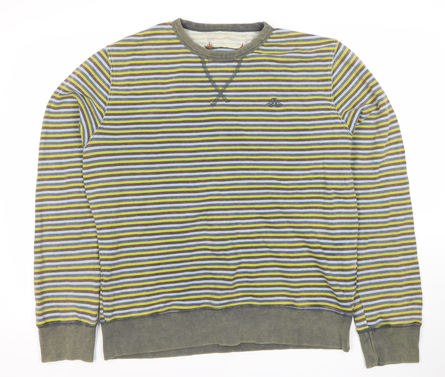 Jack & Jones Men's Multicoloured Striped Sweatshirt, S