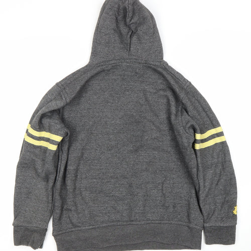 Harry Potter Boys Grey Hufflepuff Pullover Hoodie Size S