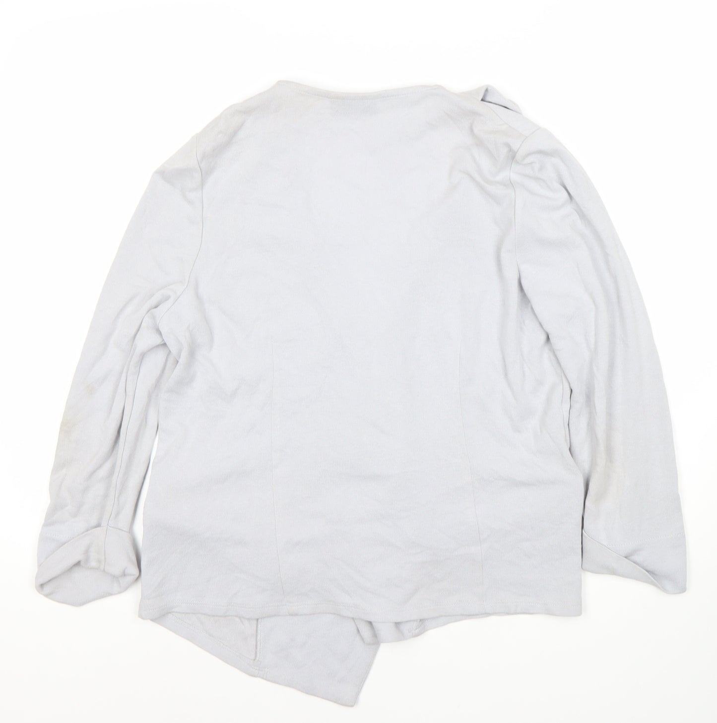 Wallis Women's Grey M Cardigan with Zip Accents