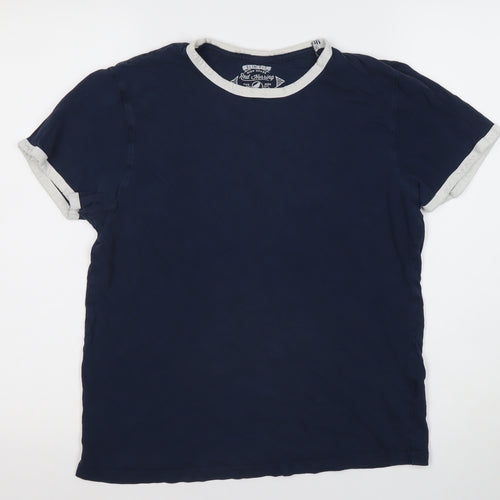 Red Herring Men's Blue Slim Fit T-Shirt - Medium
