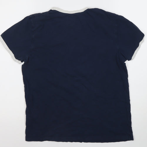 Red Herring Men's Blue Slim Fit T-Shirt - Medium