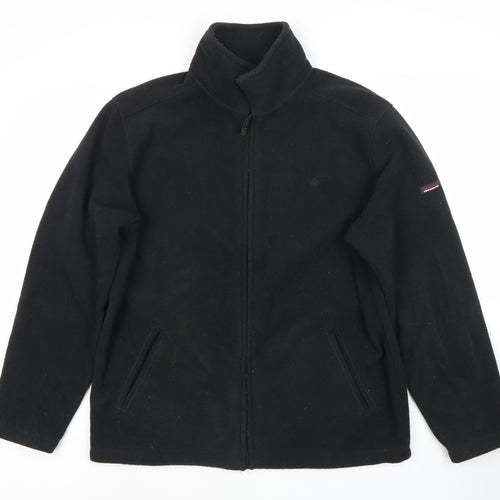 Maine Men's Black Fleece Jacket M Full Zip Winter