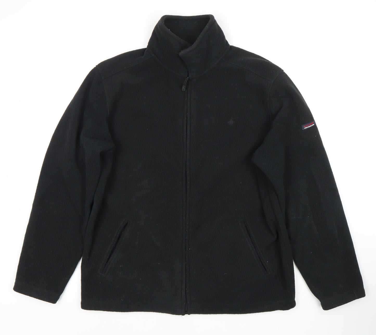 Maine Men's Black Fleece Jacket M Full Zip Winter