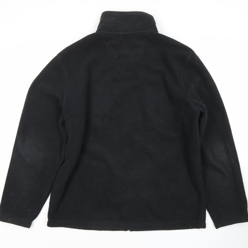 Maine Men's Black Fleece Jacket M Full Zip Winter
