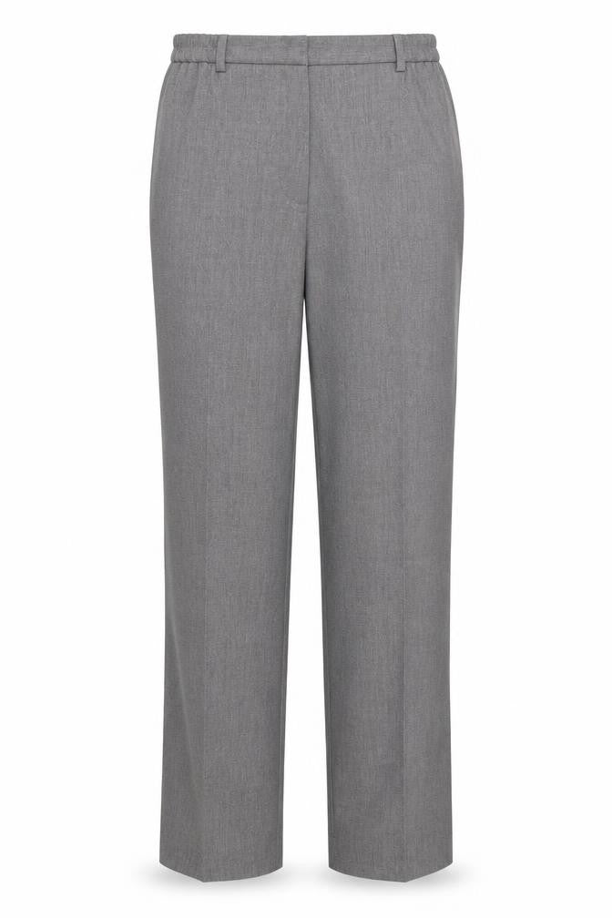 Front view of Gardeur Women's Grey Regular Fit Business Trousers, size 14