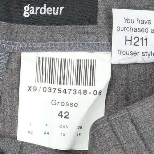 Gardeur Women's Grey Regular Fit Business Trousers Size 14